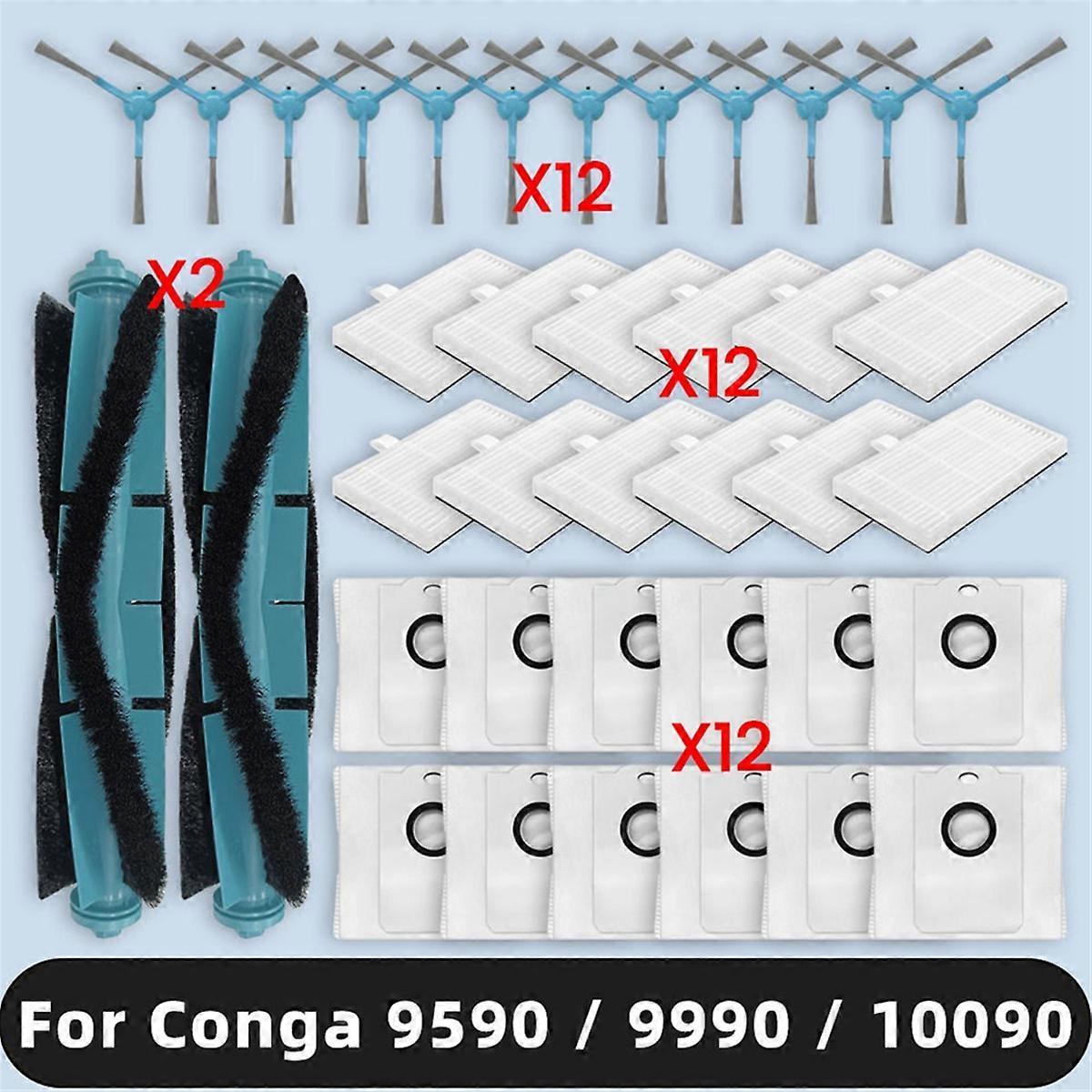 38-teiliges Set Inklusive Bürste, Staubbeutel Und Filter Für Den Cecotec Conga Staubsauger