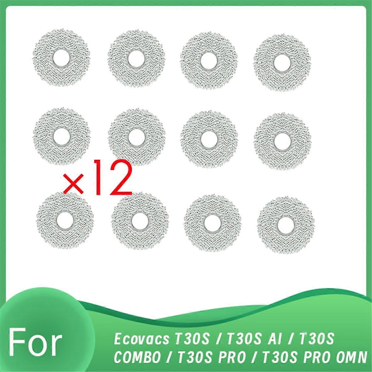 Packung Mit 12 Reinigungstüchern, Kompatibel Mit Den Saugrobotern T30s / T30s Ai / T30s Combo / T30s Pro / T30s Pro Omni