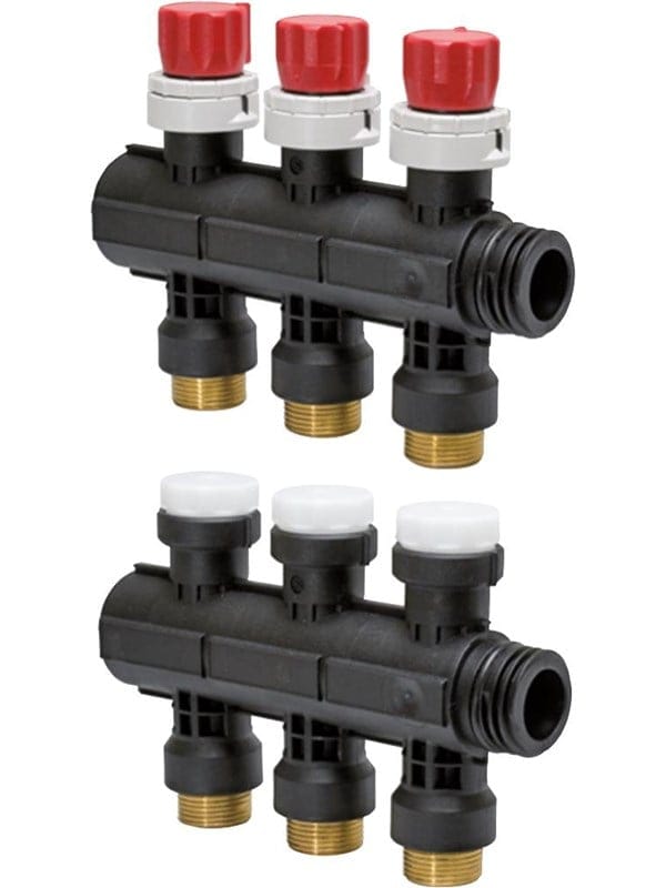 Vario plus Verteiler mit Ventil ls 3X 3/4 Euro - Uponor