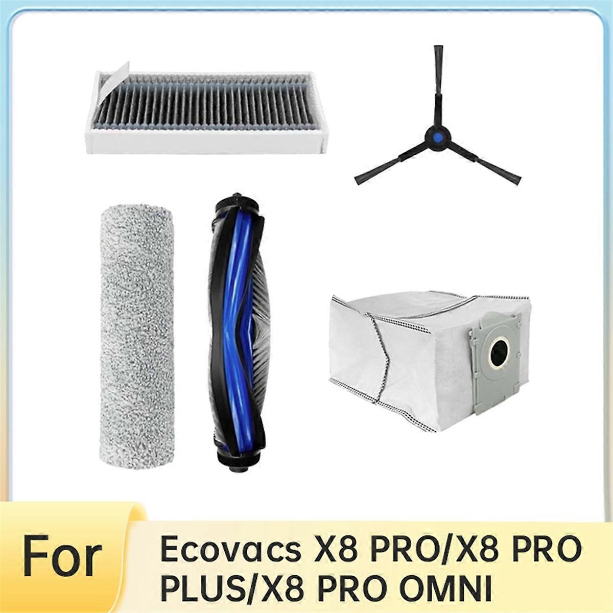 Hauptbürstenset + Walze Kompatibel Mit X8 Pro/x8 /x8 Pro Omni Staubsaugern: Seitenbürste, Hepa-filter, Staubbeutel Und Andere Ersatzteile.