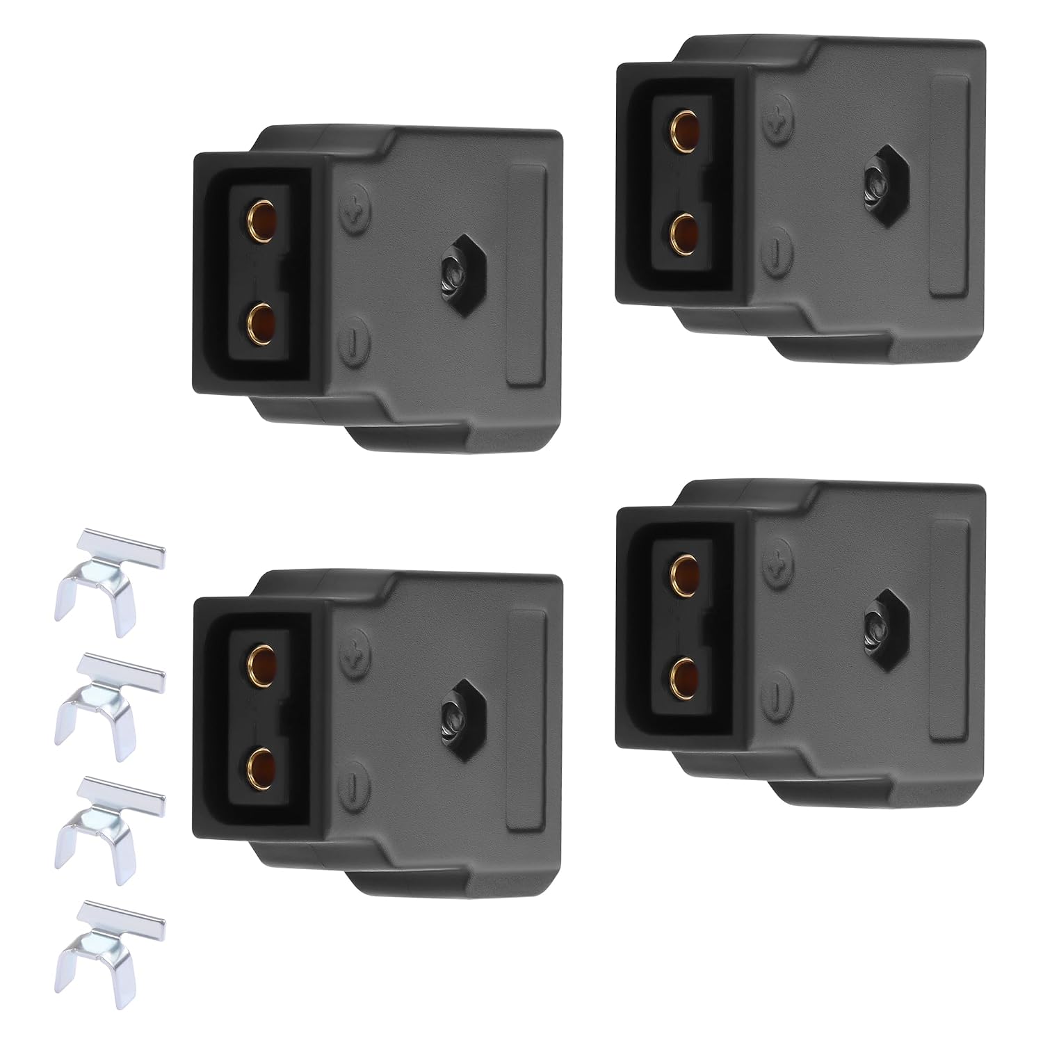 4-teiliges D-tap-buchsenset, D-tap- Und P-tap-buchse Mit Anton-bauer Idx V-mount Dslr-akku, Vergoldet