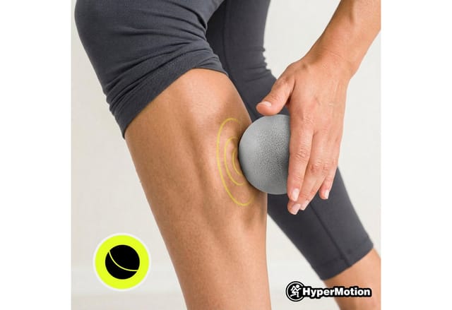 3-in-1 Selbstmassage-set Grau Und Türkis - Hypermotion - 6 Cm Stachelball - 7,5 Cm Glatter Ball