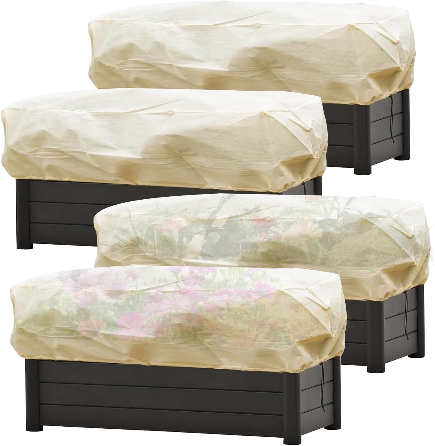 Stück Winterabdeckung Für Pflanzen Im Freien, 150 X 45 X 40 Cm, 80 G/m²