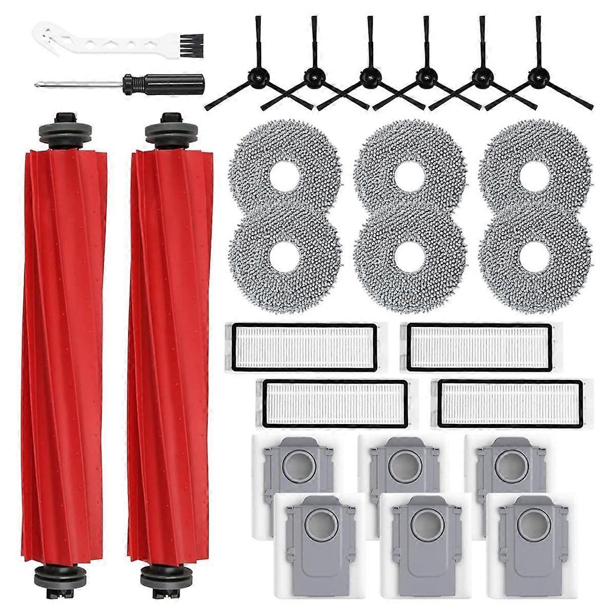 Set Mit 26 Ersatzteilen, Kompatibel Mit Dem Saugroboter Q: Hauptbürste, Hepa-filter Und Reinigungsbeutel.