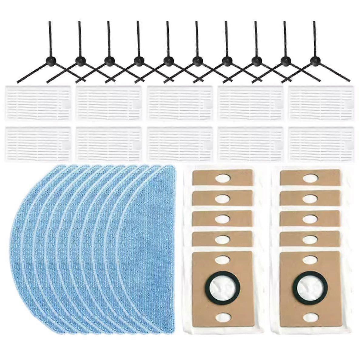 40 Teile, Kompatibel Mit Den Staubsaugern V9 / V9 Pro / G9 / G9 Pro / A12 Pro: Ersatzteile Für Seitenbürste, Reinigungstuch, Staubbeutel Und Hepa-filter