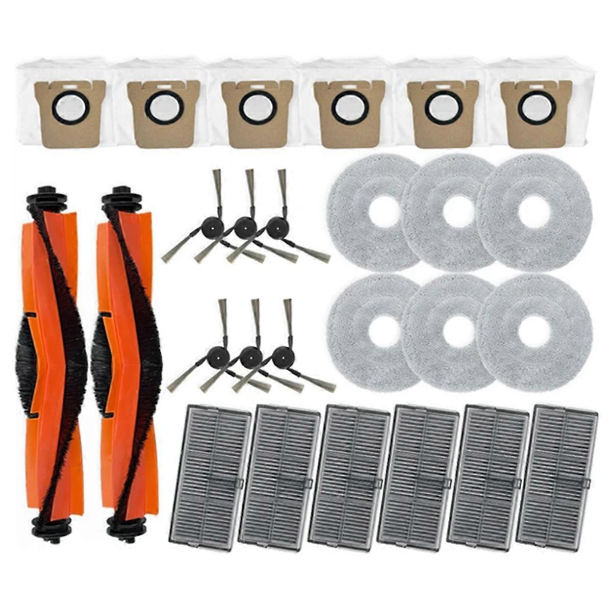 Ersatzteile Für Den Staubsauger M40 D110cn: Tricut-hauptwalze, Seitenbürste, Hepa-filter, Reinigungstuch, Staubbeutel, Zubehör