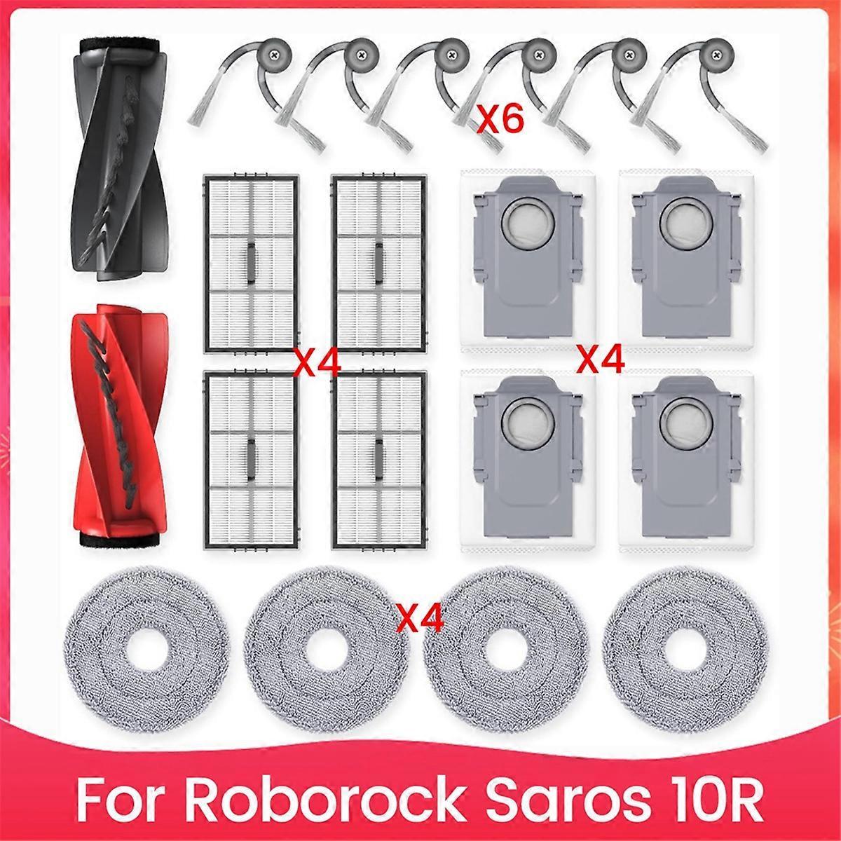 Ersatzteile, Die Mit Dem Saugroboter Saros 10r Kompatibel Sind: Hauptseitenbürste, Hepa-filter, Reinigungstuch Und Staubbeutel.