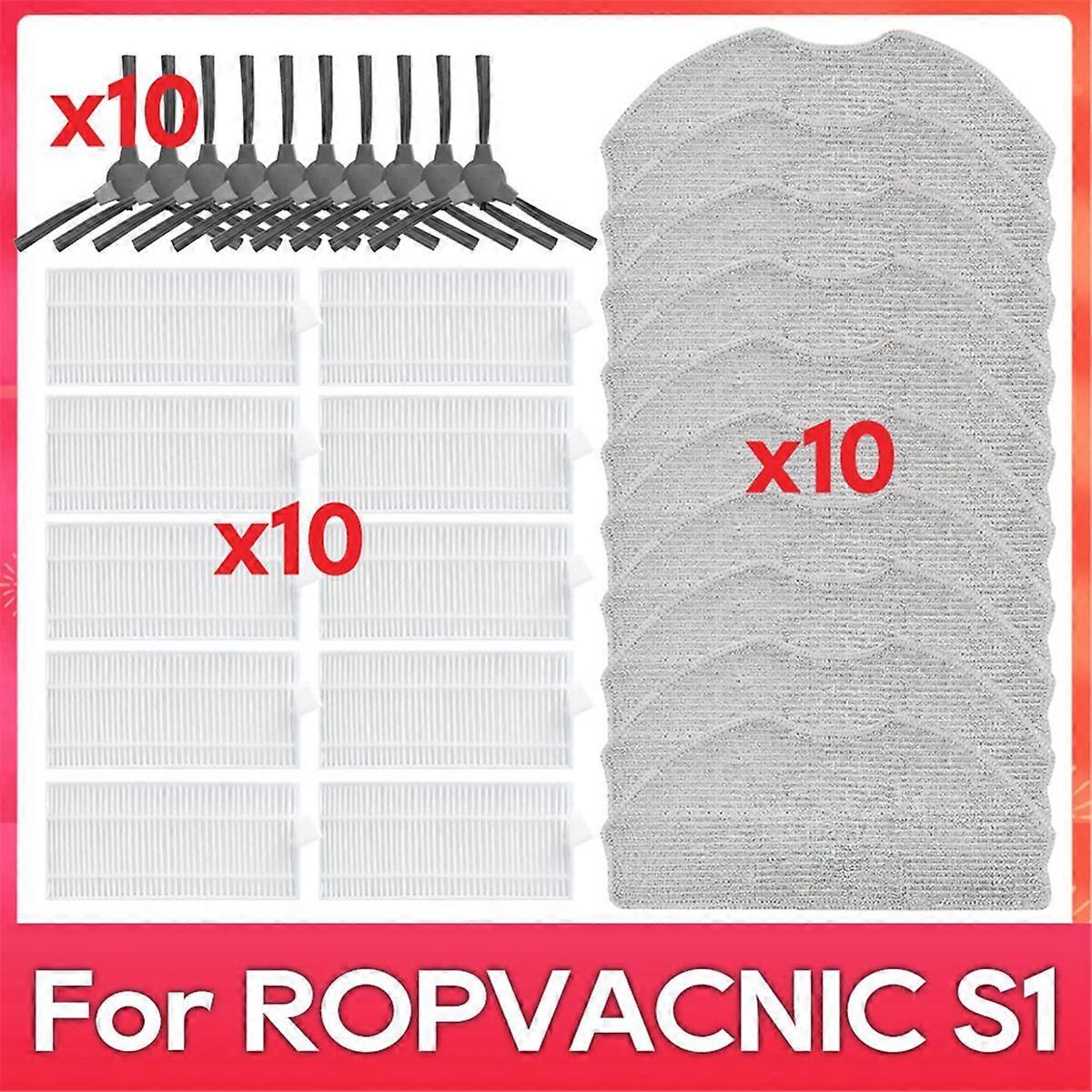 Kompatibel Mit Dem Ersatzteilset Für Den Saugroboter Ropvacnic S1 (seitenbürste, Hepa-filter, Reinigungstuch).