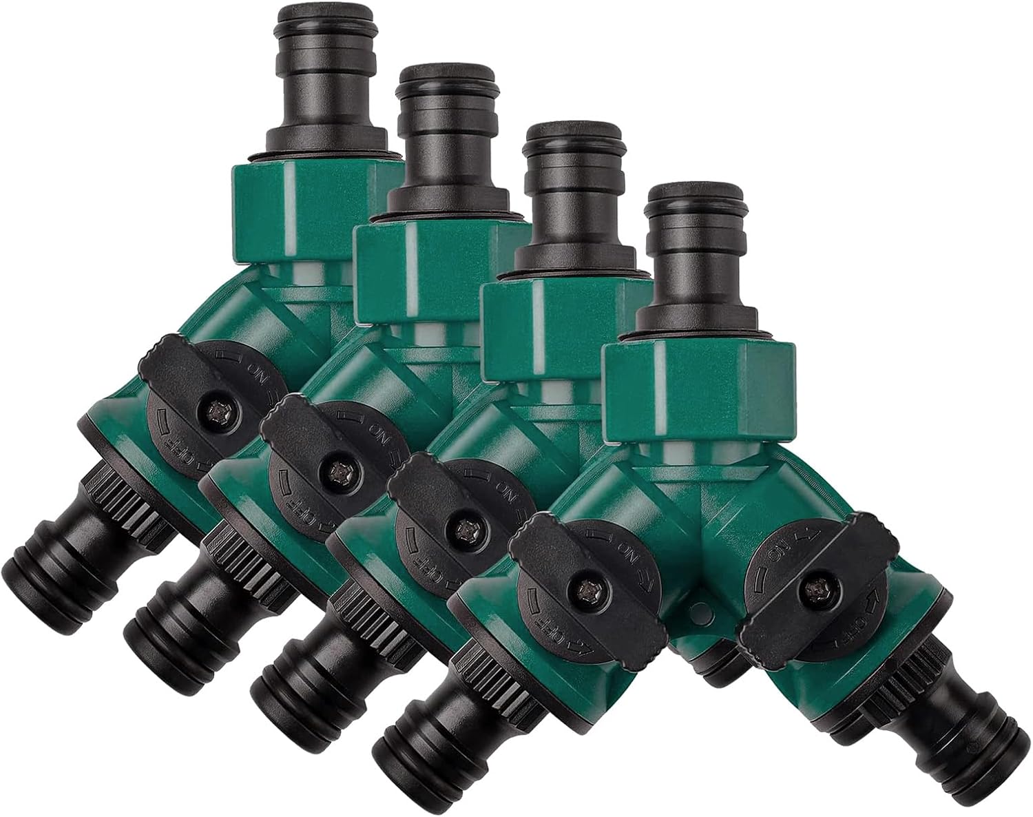 Set Mit 4 Bidirektionalen Kunststoff-bewässerungsverteilern Mit 3/4"-anschlüssen Für Garten, Blumen Und Landschaftsbau