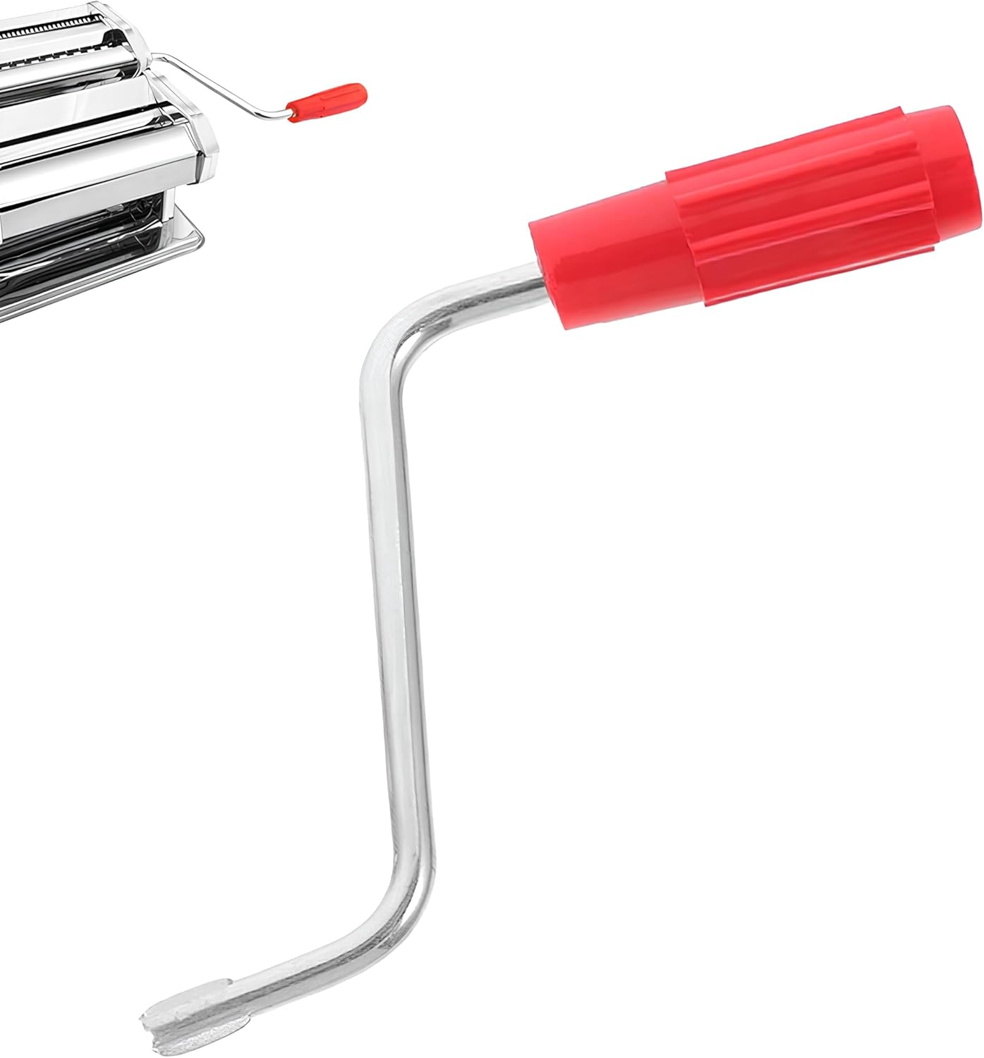 Universelle Handkurbel Für Nudelmaschinen, Walzen-/nudelmaschinen – Ergonomischer Ersatzgriff Aus Metall, Kompatibel Mit Den Meisten Haushaltsüblichen Nudelmaschinen (rot)