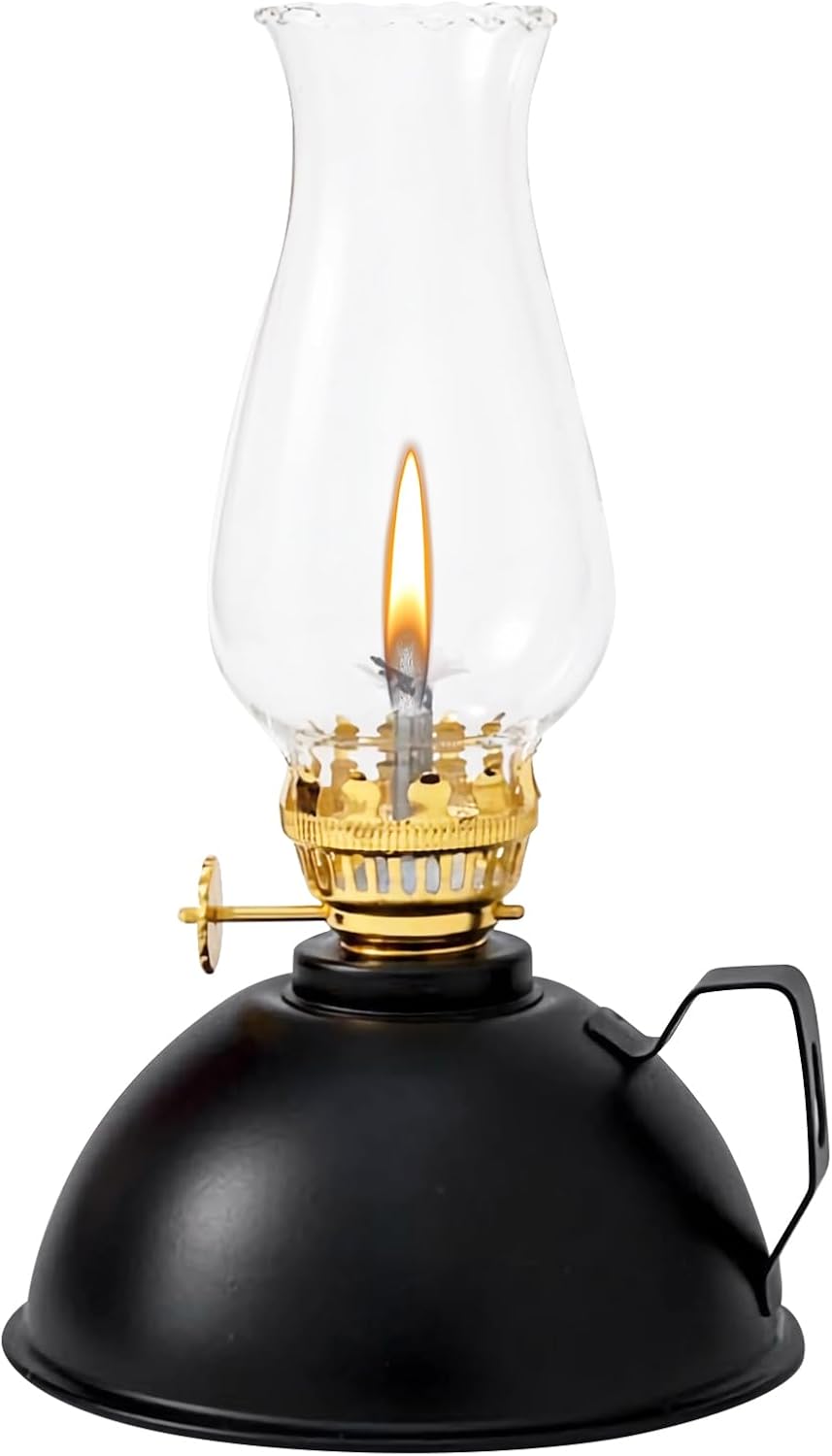 Öllampe Für Den Innenbereich, Petroleumlampe Aus Klarglas Mit Griff, Dekorative Öllampe Für Esszimmer, Weihnachten, Hochzeiten Und Andere Anlässe, Auch Für Notfälle Geeignet