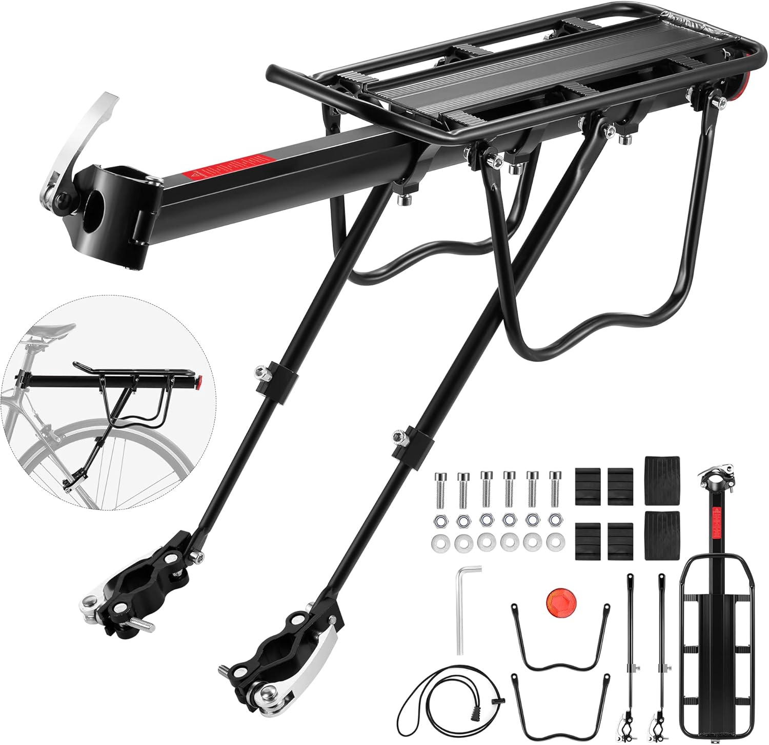 Gepäckträger Für Fahrräder Hinten, Verstellbarer Gepäckträger Für Mountainbikes Hinten