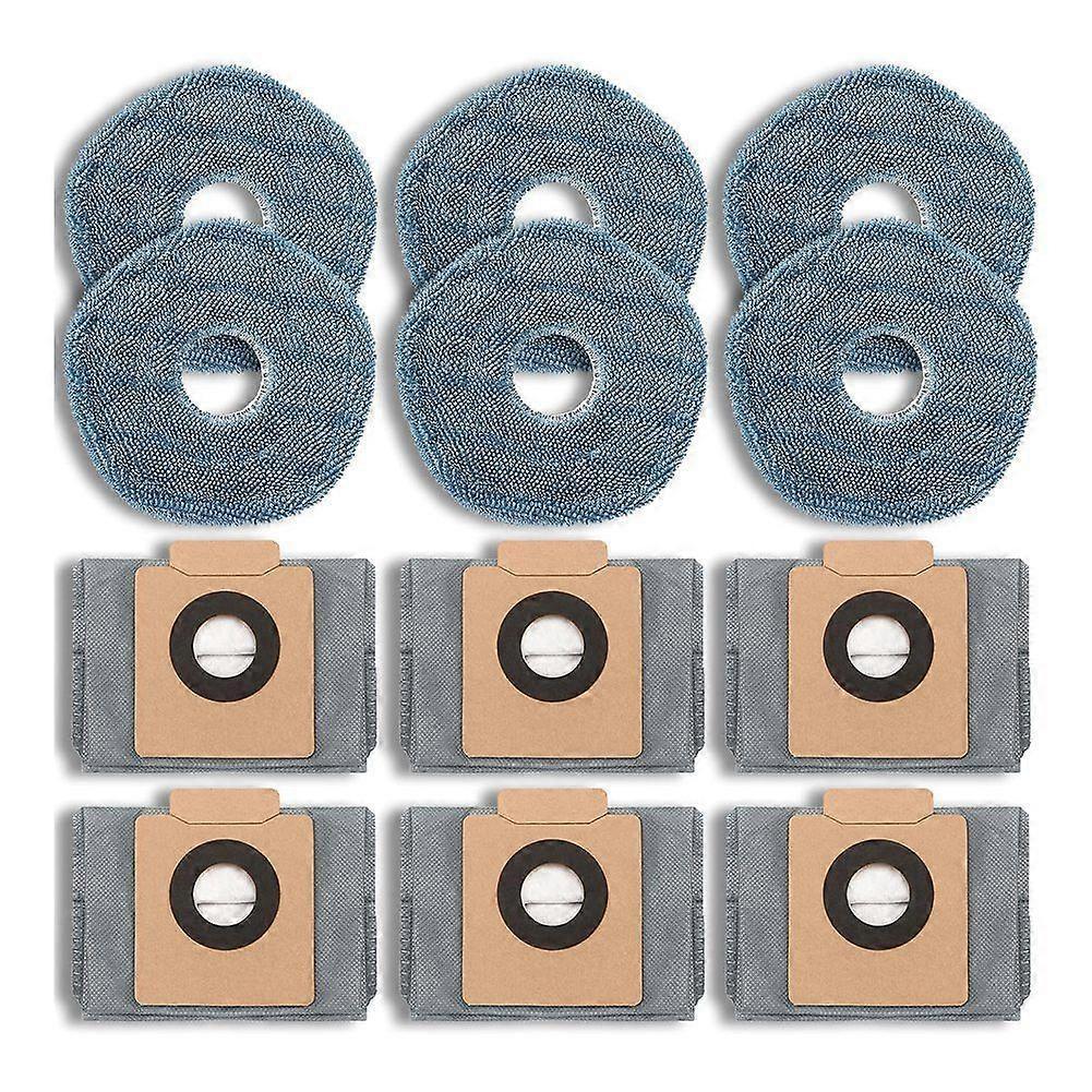 Set Mit 12 Ersatzteilen Für Saugroboter: Staubbeutel Und Reinigungstücher, Kompatibel Mit Dem X10 Pro Omni