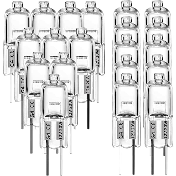 G4 Halogenlampe 20w 12v - Varmhvit - 12 Stück 20w 12 Stück 20w 12 Stück 20w