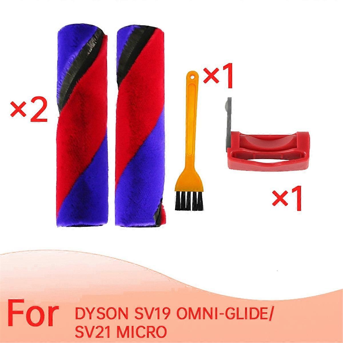 Set Mit 2 Hauptbürsten + Schaltersperre, Kompatibel Mit Den Staubsaugern Sv19 Omni-glide/sv21 Micro, Doppelte Weiche Samtbürste