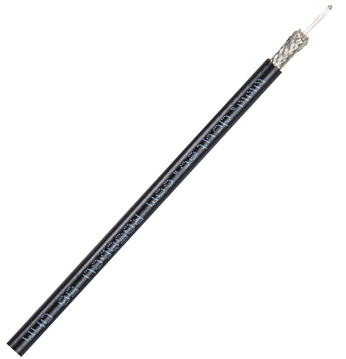 Kabel Rg58 Kupfer Standard Mil-c17 Pvc Schwarz (100m)