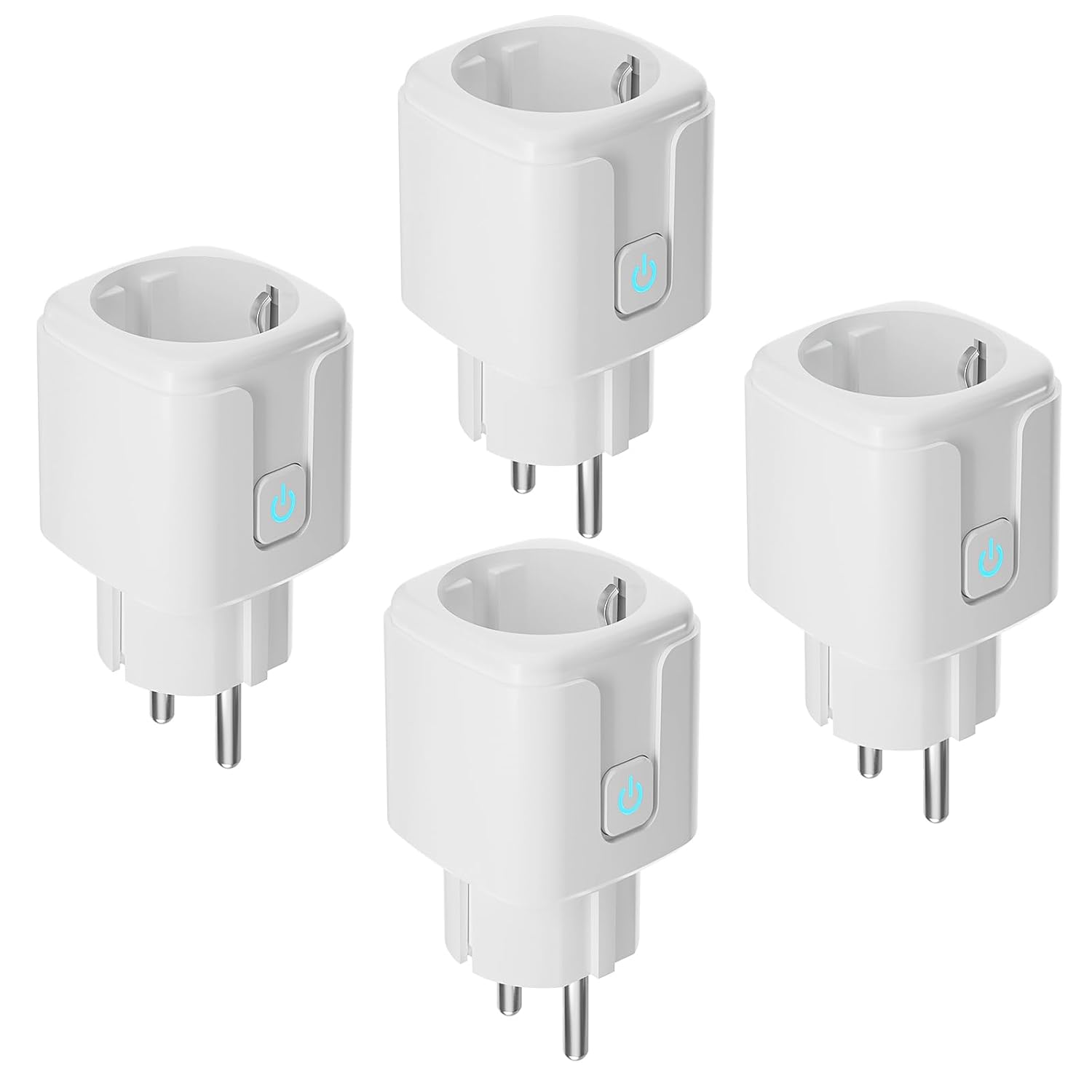 Intelligente Wlan-steckdose Mit Alexa Und Strommessung, Kompatibel Mit Alexa Und Google Home, Steuerung Über Die Smart Life App, 16a 2,4ghz Wlan-steckdose (4er-pack)