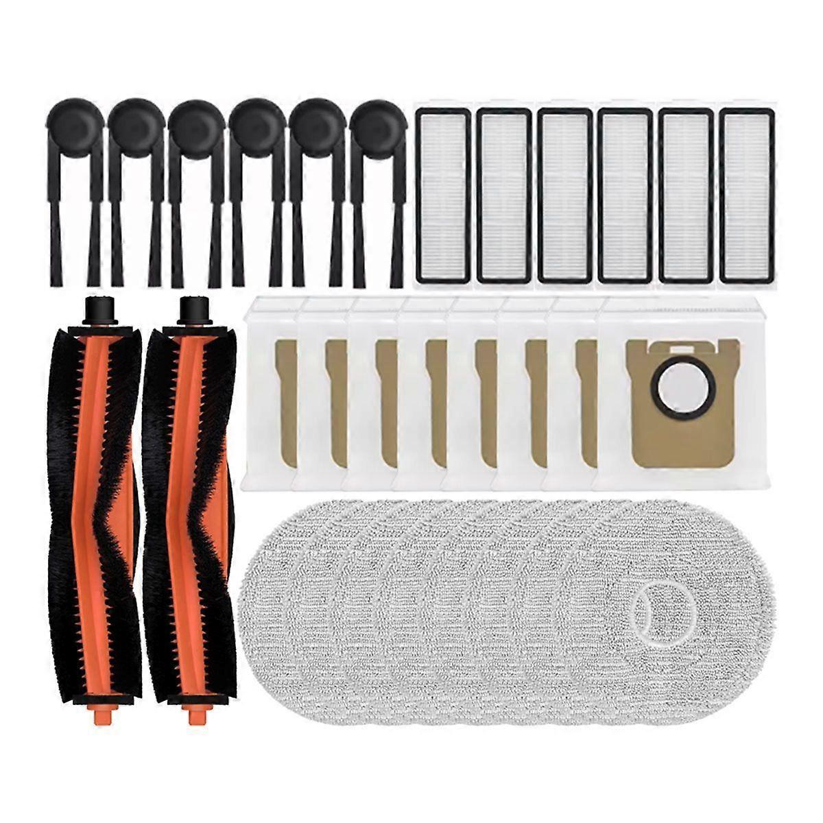 Set Mit 30 Teilen, Kompatibel Mit Dem Saugroboter 5c Ov42cn: Hauptbürste, Seitenbürste, Hepa-filter, Reinigungstuch Und Staubbeutel.