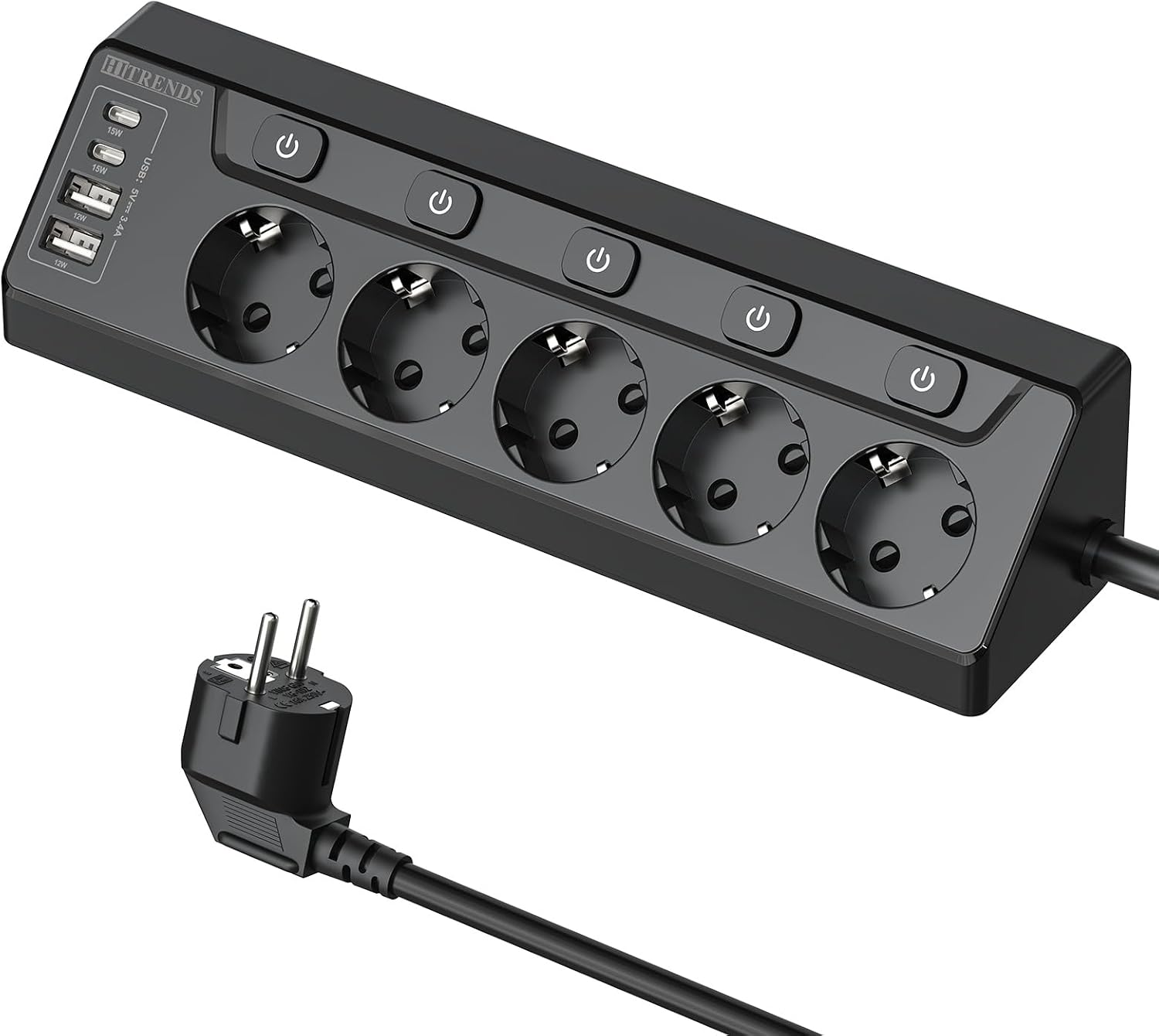 Anschluss Mit 2 Usb-a- Und 2 Usb-c-kabeln, 5 Steckern Mit Drahtverbindern, 4 Usb-kabeln Mit 2 M Langen Steckern Für Bildschirm, Kabel, Draht