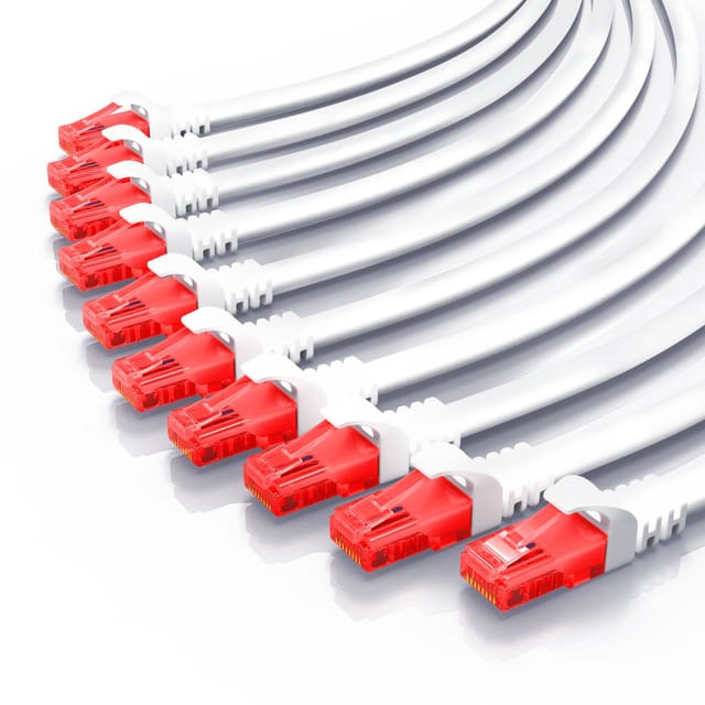 Csl-computer - Csl 10x Cat 6 Gigabit Ethernet Lan Kabel - Mehrfach Geschirmt - Utp Gigabit - 1000 Mbit/s - Patchkabel - Netzwerkkabel - 0,5m