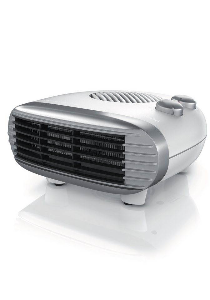 Brandson - Heizlüfter 2000W, einstellbares Thermostat, Überhitzungsschutz, Automatische Abschaltung, 3 Leistungsstufen, Weiß/Silber Bild 3