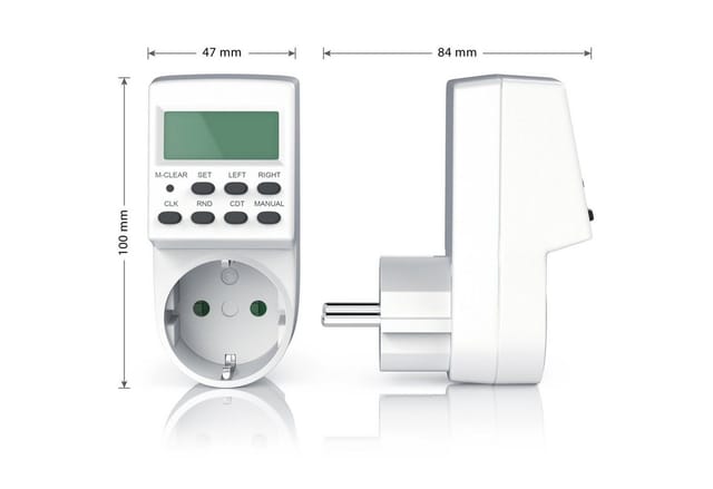 Brandson - Zeitschaltuhr mit Kinderschutzsicherung 1,5 lcd Display / 20 on/off Programme