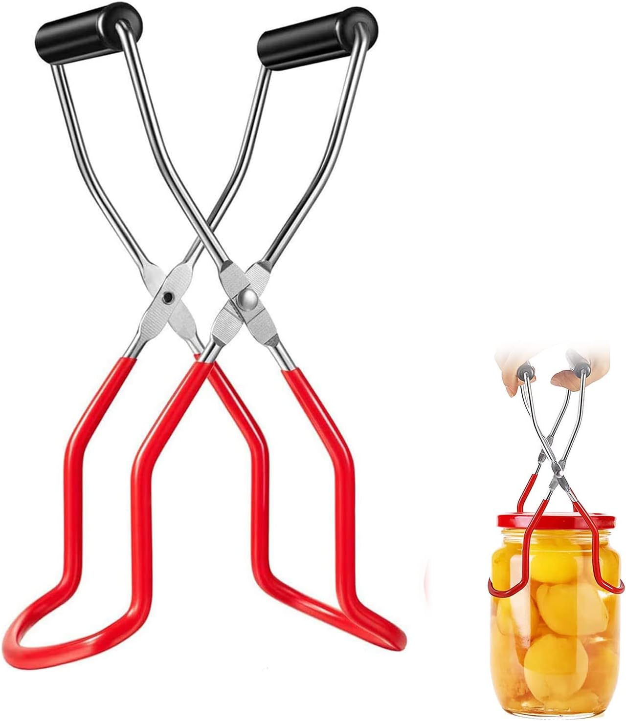 Pinces De Levage De Bocal, Lève Bocaux, Pinces De Bocal, Lève Bocal, Pince De Préhension De Bocal En Acier Inoxydable Mit Poignée Antidérapante, Ascenseur De Pot Pour L'Hôtel De Restaurant De Cuisine