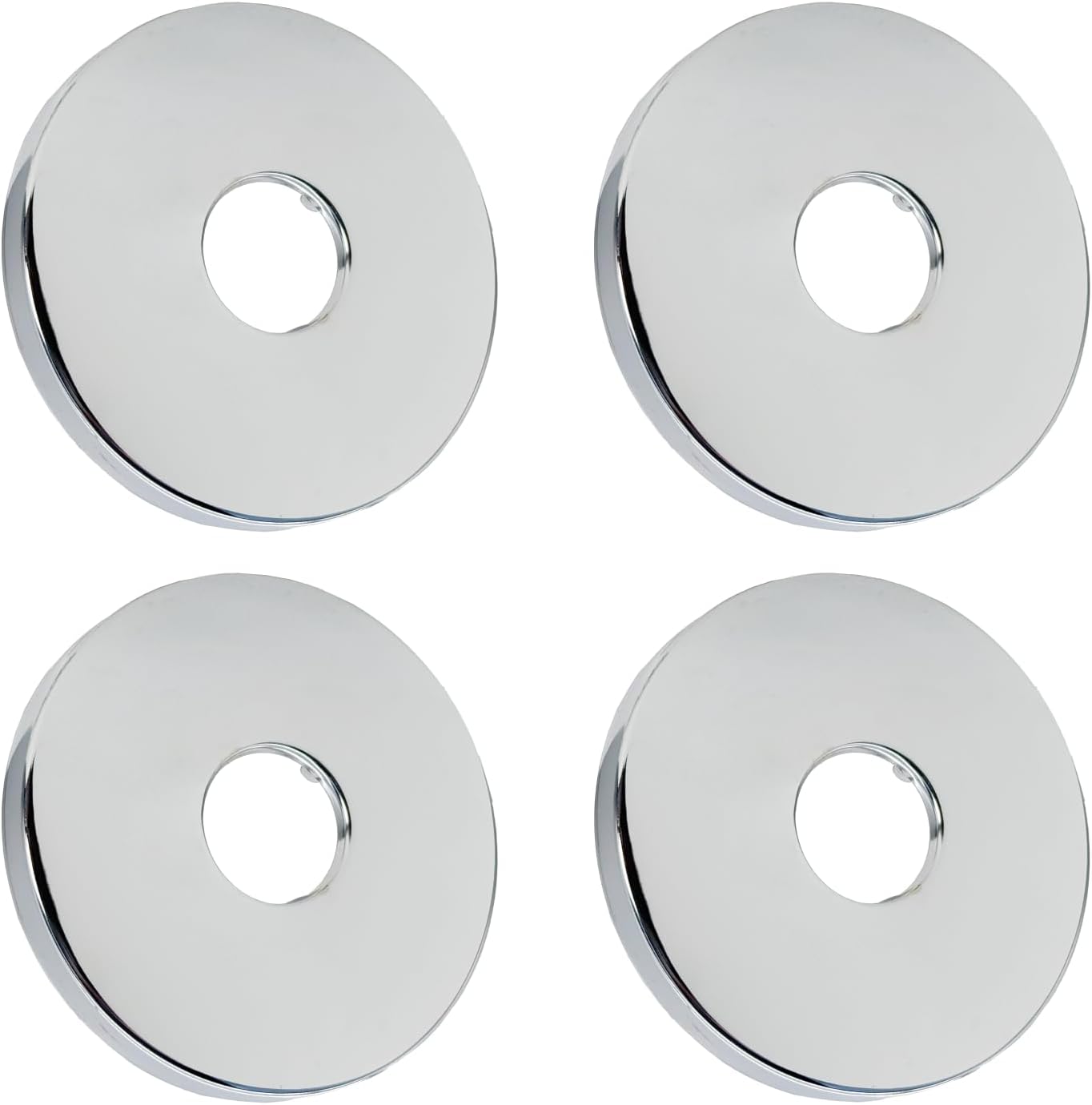 Edelstahl-duscharmatur-rosette (3/4") Ø 27 Mm X Ø 90 Mm X Höhe 10 Mm, 4 Stück, Armaturenrosette, Wandmontierte Duscharmatur-abdeckung (4, 90x10mm Silber)