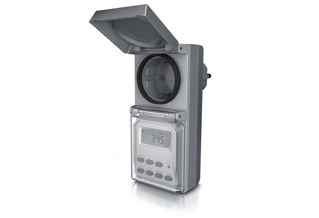 BEARWARE Outdoor Zeitschaltuhr für den Außenbereich Zufallsfunktion - IP44 - Countdown