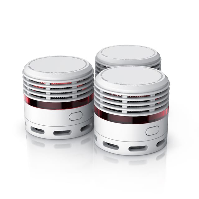 3x Rauchmelder Mini - 10 Jahre Batterie - Lithium Ionen Batterie 1500 mAh - Lautstärke 85 db - led Indikator - Prüftaste - Brandson