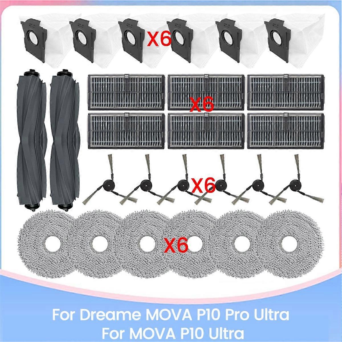 26-teiliges Set Für P50 Pro Ultra/ P10 Pro Ultra/ P10 Ultra: Bürste, Hepa-filter, Reinigungstuch, Staubbeutel