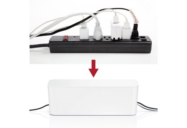 Bearware - Kabelbox, Kabel Box mit Gummifüßen - Kabelmanagement / dezente Optik / Ladebox