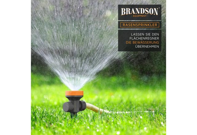 Brandson 4x Rasensprenger 5 Fach Rasensprinkler, Flächenregner Garten Sprinkler, Kreis Halbkreis Viertelkreis Fächer beidseitig Strahl, Wählscheibe