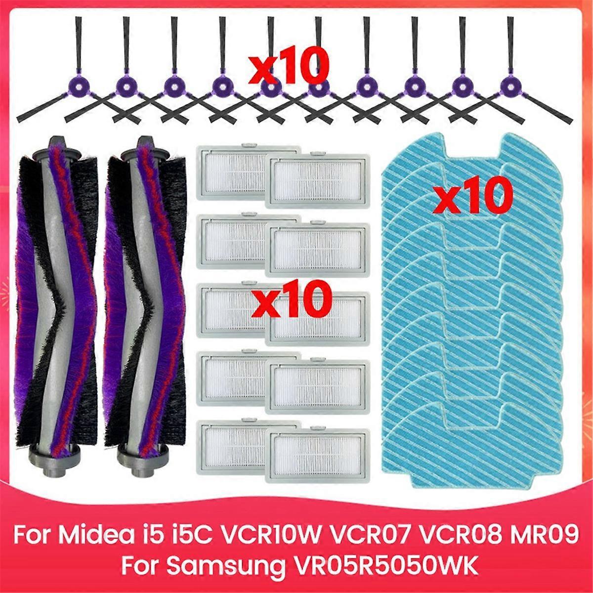 Haupt-/seitenbürsten-set Und Hepa-filter Kompatibel Mit Midea I5/samsung Vr05r5050wk