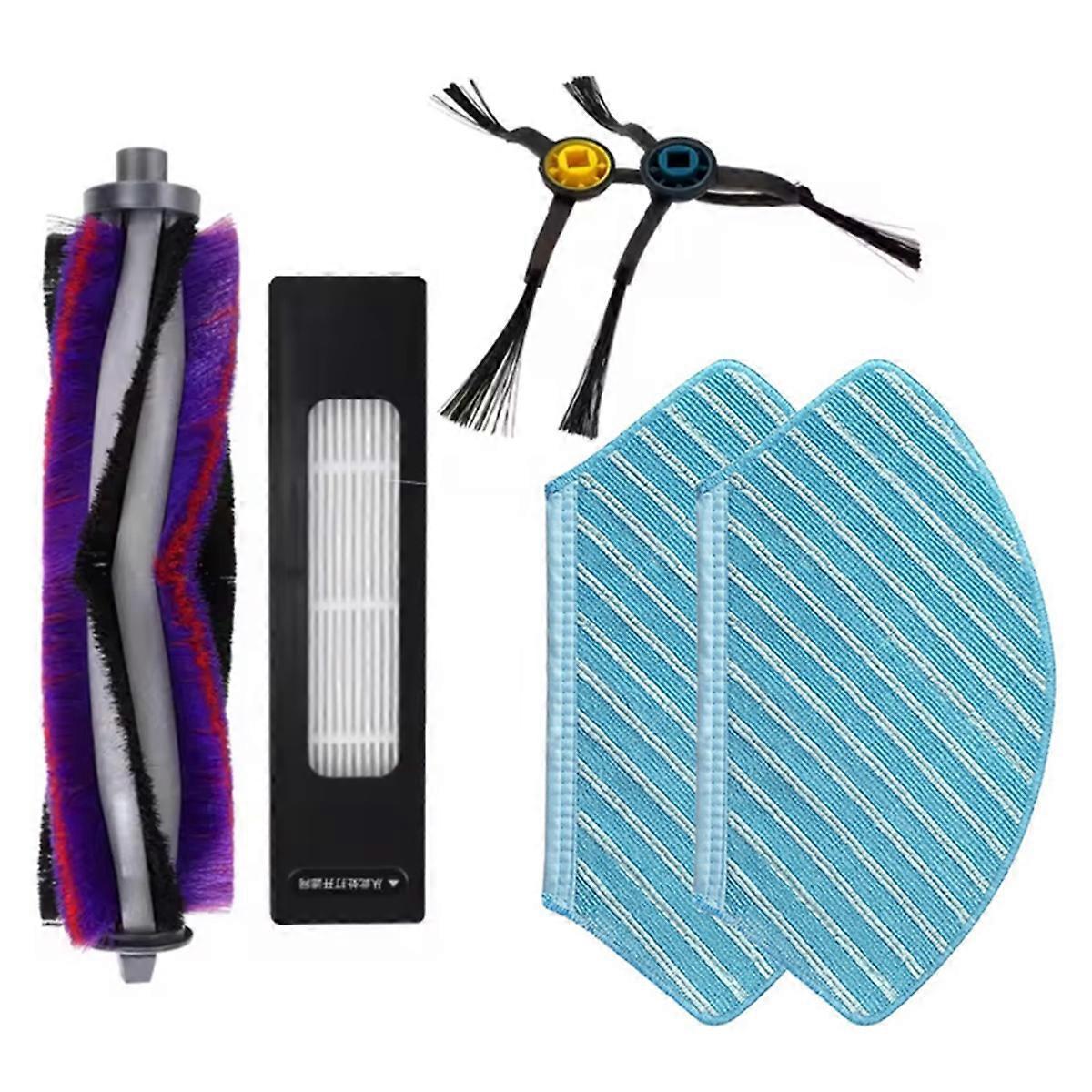 Set Mit 6 Ersatzteilen Für Staubsauger M7 / M7 Pro / M7 Max / Ner700: Hauptbürste, Filter Und Reinigungstuch.