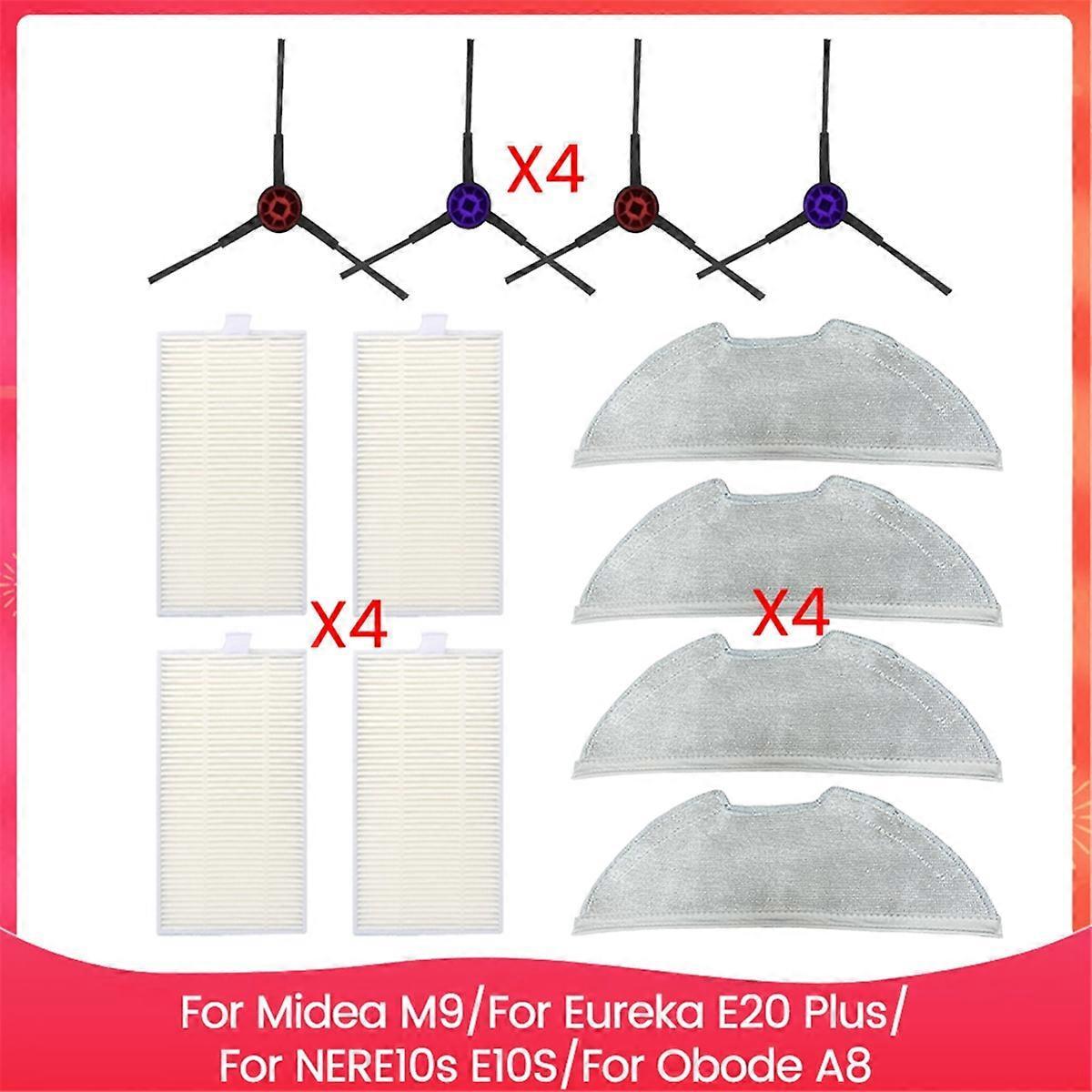 Ersatzteile Kompatibel Mit M9/e20 Plus/nere10s E10s/obode A8 Bürsten: Seitenbürste, Hepa-filter, Ersatztuch Und Zubehör.