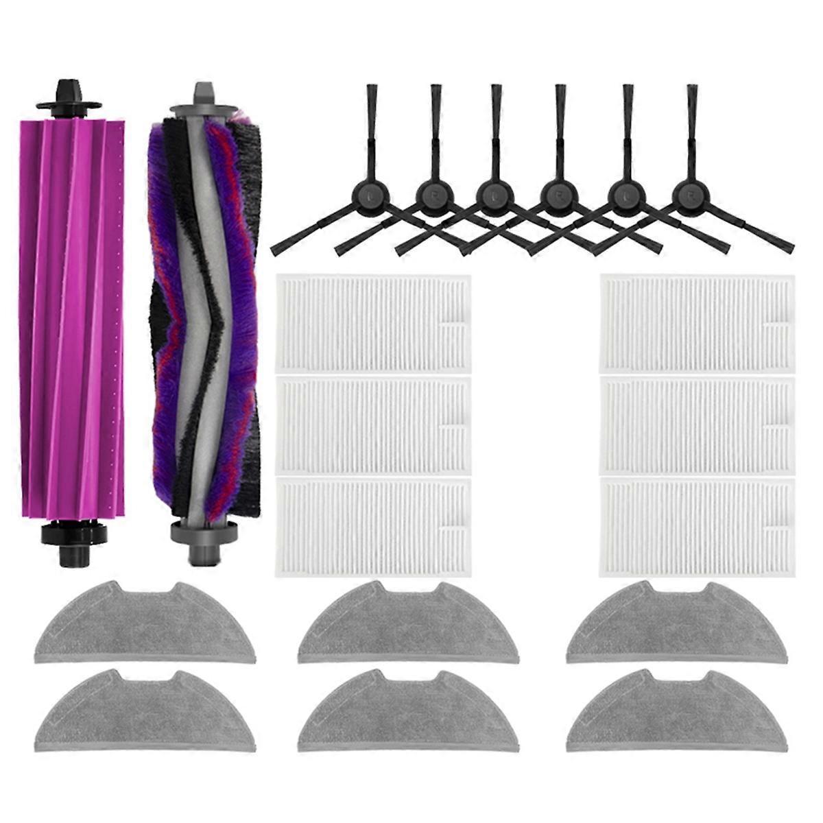 Set Mit 20 Teilen, Kompatibel Mit Den Staubsaugern E10s Und E20 Plus: Hauptbürste, Seitenbürste, Reinigungstuch Und Filter.