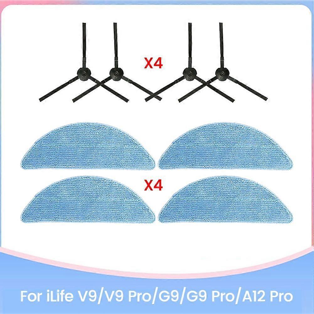 Ersatzteile Kompatibel Mit V9/v9 Pro/g9/g9 Pro/a12 Pro: Seitenbürste Und Waschbares Mikrofasertuch