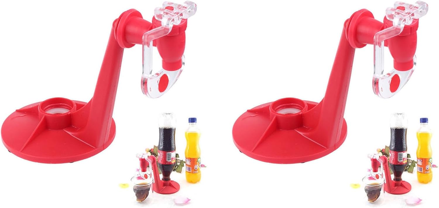 Set Mit 2 Getränkespendern Aus Kunststoff, Manueller Druck-getränkespender, Tragbarer Schalter, Manuelle Druckwasserflasche, Spender