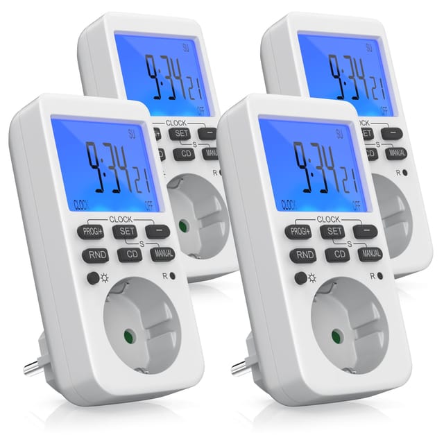 BEARWARE Zeitschaltuhr programmierbar mit LCD Display Steckdosen Timer / max 3680W