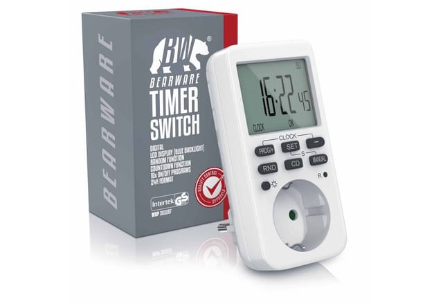 Bearware - 2x Zeitschaltuhr programmierbar mit lcd Display Steckdosen Timer / max 3680W