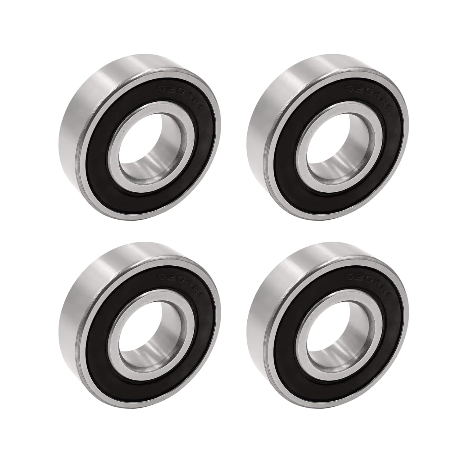 Stück 6204-2rs 20 X 47 X 14 Mm Chromkugellager, 6204 2rs Doppelt Abgedichtete Kohlenstoffstahlkugellager (6204-2rs 4 Stück)