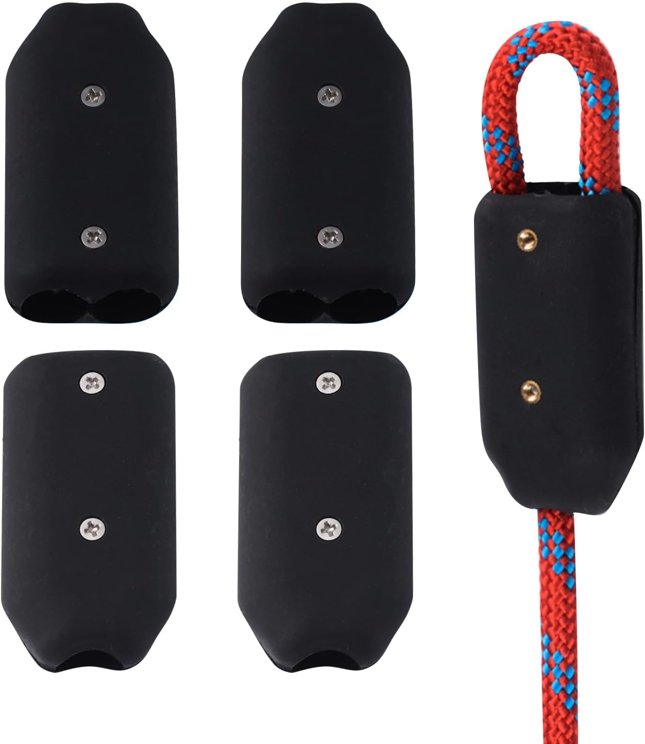 Wiederverwendbare Kabelclips, Schwarze Kabelclips, Verstellbare Verbindungsclips Zur Organisation Von Geflochtenen Nylonkabeln, Geeignet Für Kabel Mit 11–12 Mm Durchmesser, 4er-set
