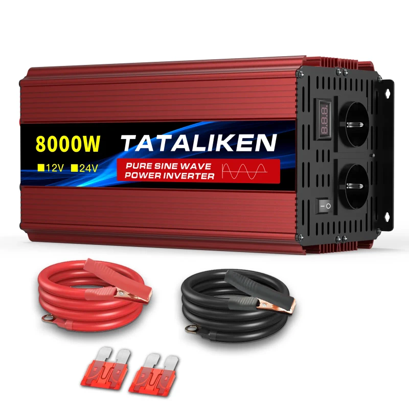 Tataliken Reiner Sinus‑wechselrichter 8000 w 12 v Auf 220 v, Solar‑stromumwandler Für Fahrzeuge Und Notstrom