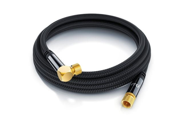 Primewire HDTV Satellitenkabel gewinkelt mit Braiding - 135Db - 75 Ohm - Stoffummantelung - 20 m