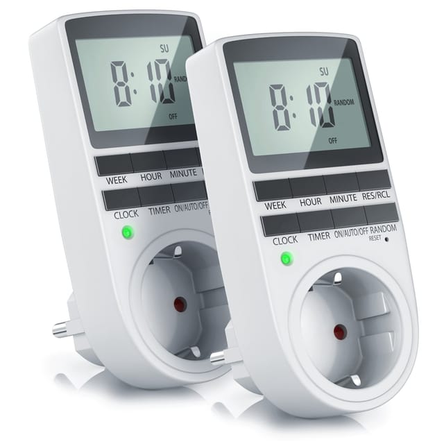 Bearware - 2x Zeitschaltuhr LCD-Display / 3680W / 10 konfigurierbare Programme