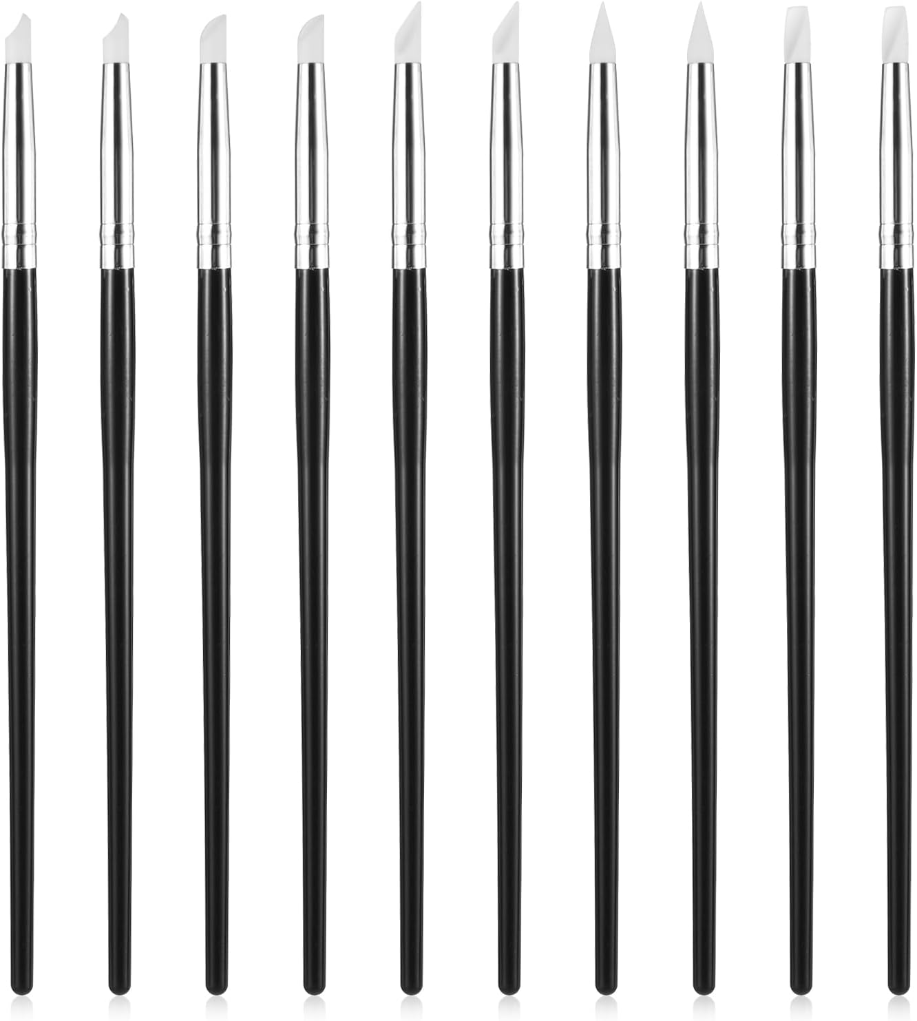 Set Mit 10 Silikonpinseln, Professionelle Silikon-modellierwerkzeuge, Klebepinsel, Flexible Malen-nach-zahlen-pinsel, Diy-tonwerkzeuge