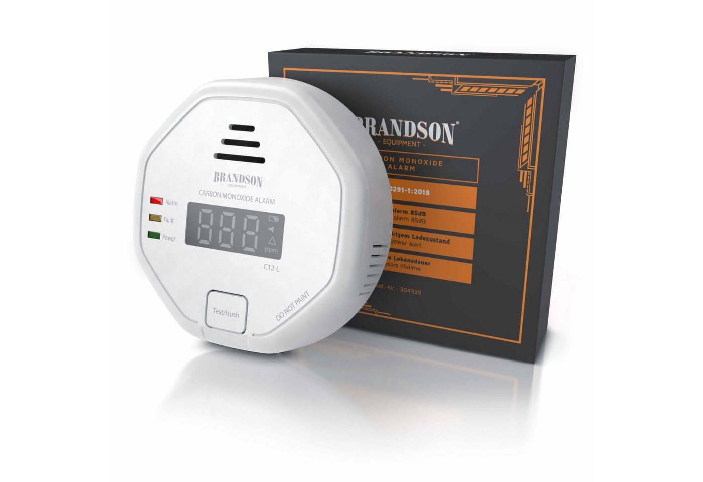 Brandson Kohlenmonoxid Melder mit LCD Display CO Alarm mit 85 dB - Batteriebetrieben Bild 5