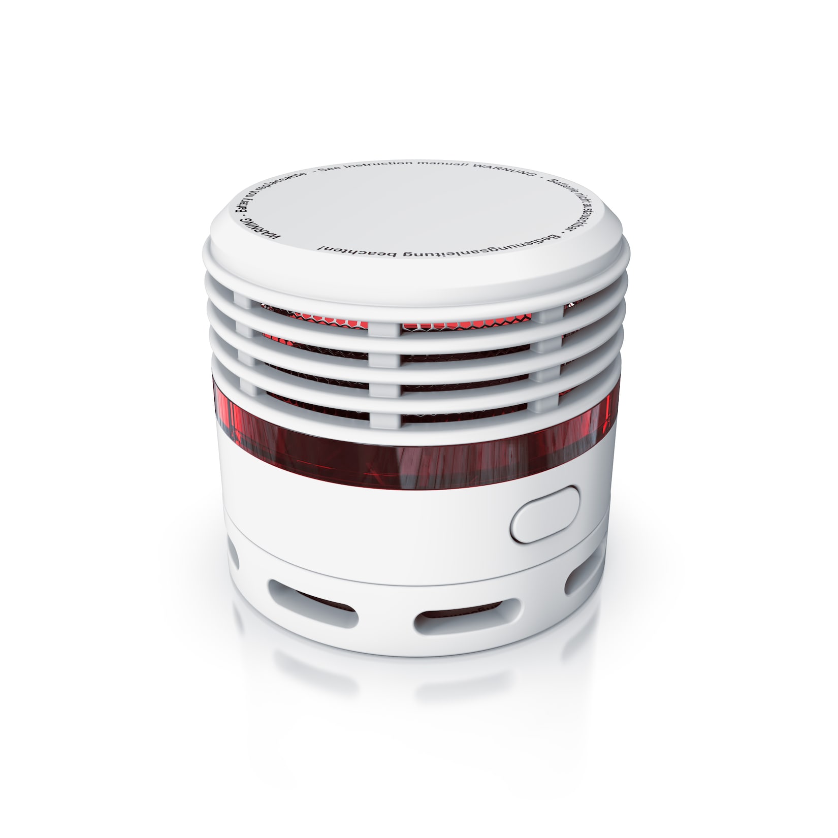 Brandson Rauchmelder Mini - 10 Jahre Batterie - Lithium Ionen Batterie 1500 mAh - Lautstärke 85 db - LED Indikator - Prüftaste
