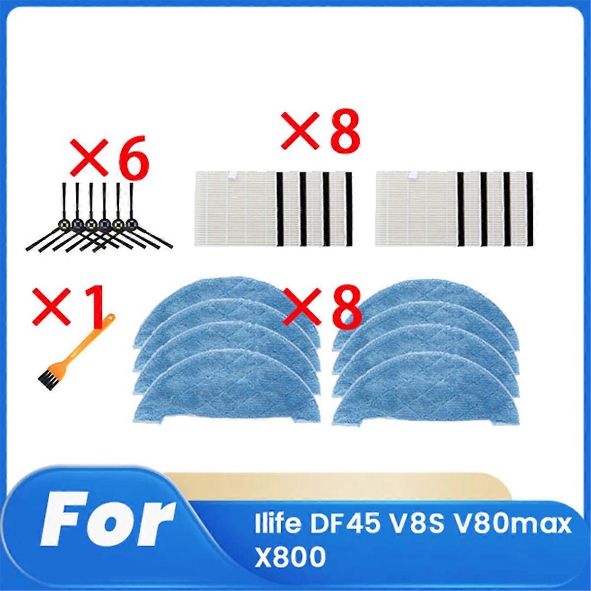 Set Aus 23 Teilen, Kompatibel Mit Den Saugrobotern Df45, V8s, V80max Und X800: Filter, Seitenbürste Und Ersatztuch.
